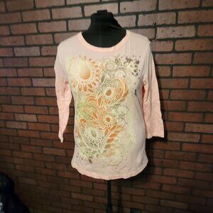 L.A. Movers 3/4 sleeve top with scoop neck ladies fit - Size XL